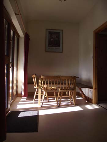 dining area and entrance